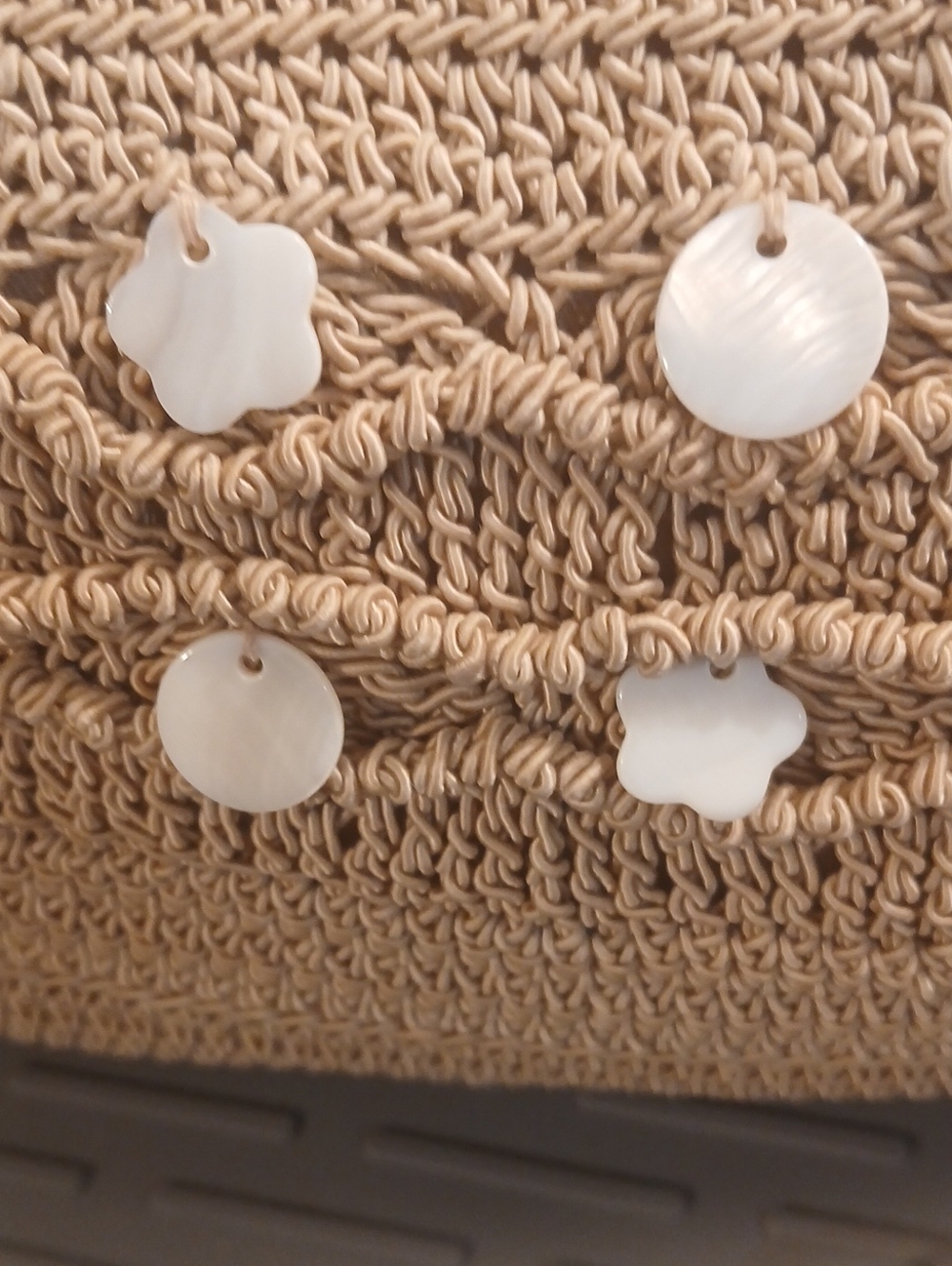 ​Boho Crochet Crossbody Shoulder Bag with Matching Solid Wristlet Purse Set - Picture 5 of 16